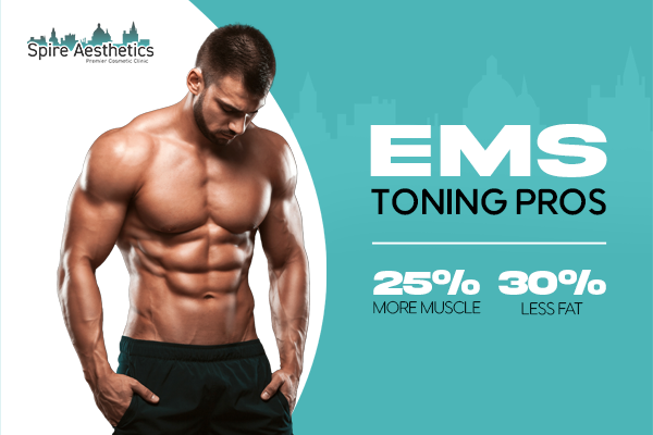 image of man with benefits of EMS toning pros treatment to help combat weight gain Eccles