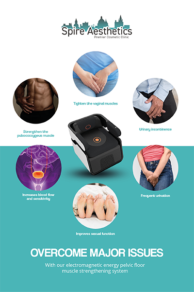 Image of EMS chair to treat Urine leakage Eccles from Spire Aesthetics