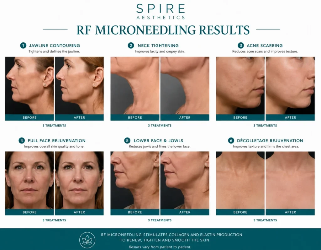 RF Microneedling Skin tightening Eccles results
