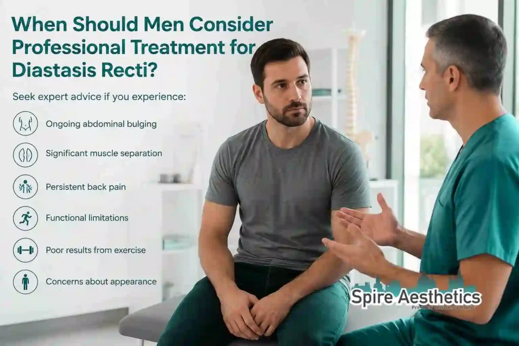 When Should Men Consider Professional Treatment for Diastasis Recti Eccles?