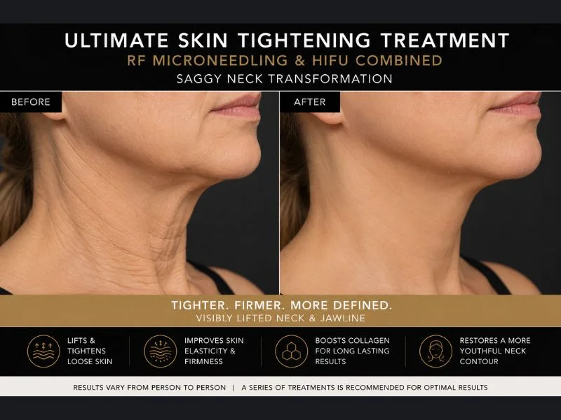 before and after Ultimate skin tightening treatment Eccles